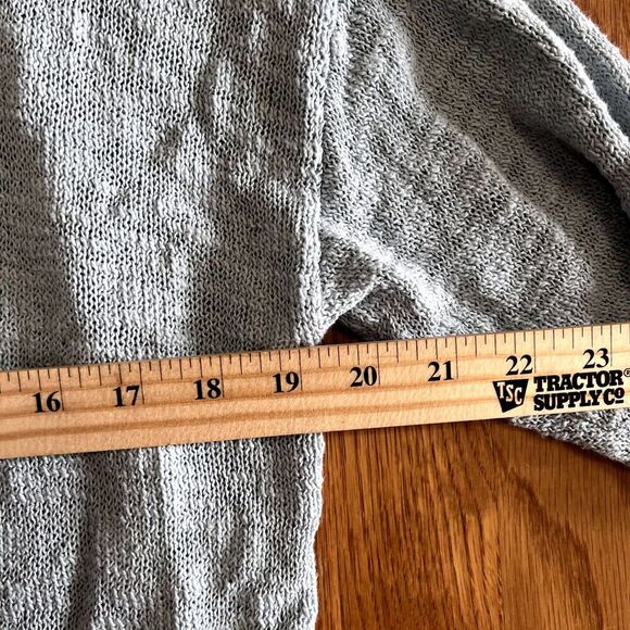 Lou & Grey Womens Light Blue Leopard Knit Sweater Small - Picture 4 of 5